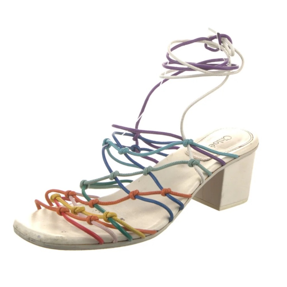Chloe Rainbow Heeled Gladiator Strappy Sandals